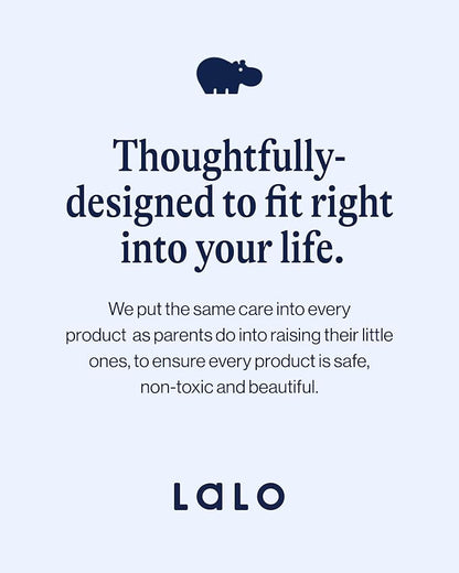 Lalo First Bites Silicone Baby Feeding Set - Baby Led Weaning Supplies - Non-Toxic Silicone - Includes 2 Spoons, Training Cup, & Suction Bowl - 4 Pieces - Lavender