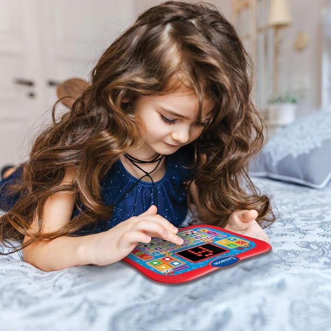 LEXiBOOK, Bilingual Talking Tablet Paw Patrol with Touch Keys, Red Blue, JCPAD007PAi2