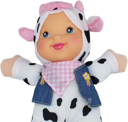 Baby's First (Bilingual - English-Spanish) 12" Farm Animal Friends Cow Soft & Cuddly Singing Musical Doll, Sings Old McDonald Had a Farm