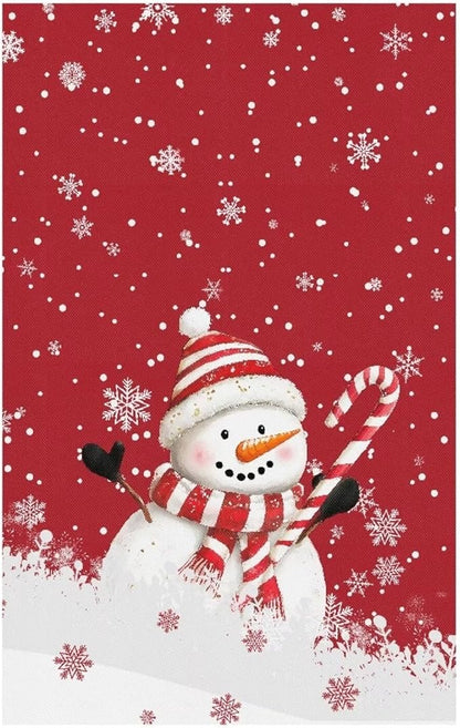 Christmas Decor Snowman Recliner Headrest Cover Fabric Sofa Headrest Slipcovers Pet Scratch Resistant Couch Headrest Covers for Home Couch Loveseats Decoration