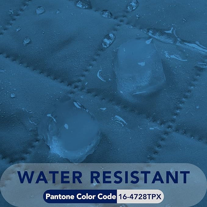 PureFit Reversible Quilted Sofa Cover, Water Resistant Slipcover Furniture Protector, Washable Couch Cover with Non Slip and Elastic Straps for Kids, Dogs, Pets (XX Large, Peacock Blue/Beige)