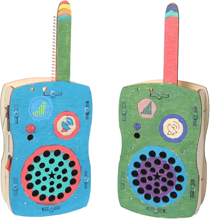 STEM Toys for Age 6-8-13 Crafts Kits Building Your Own Walkie Talkies for Kids Easter Basket Stuffers Gifts for 6 7 8 9 10 11 12 13 14+ Years Old Boys Girls Teens Engineering DIY Electronics