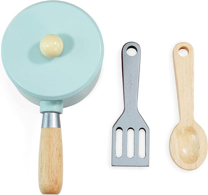 Le Toy Van - Colorful Wooden Honeybake Oven & Hob Pink Set | Wood Pretend Play Kitchen Toy Set | Girls and Boys Role Play Toy Kitchen Accessories