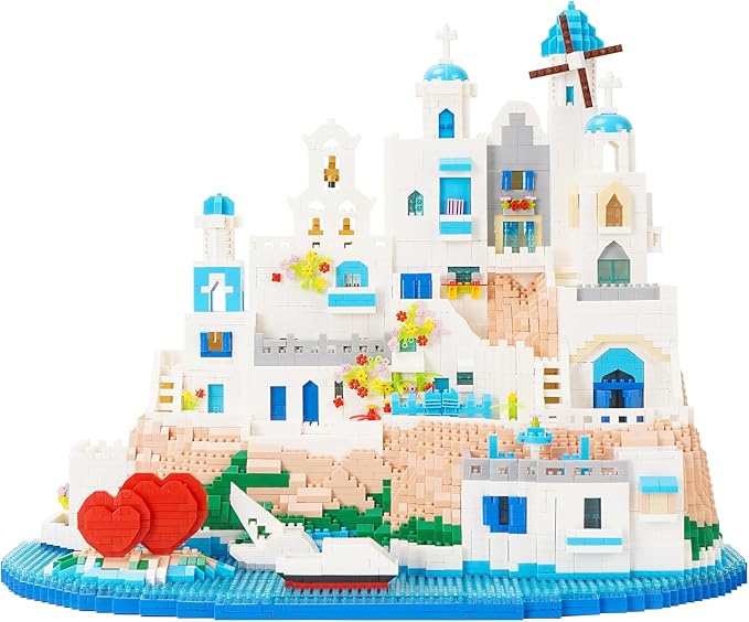Building Block Set, Architecture Aegean Sea Micro Building Block Model Educational Toys Building Kit 5810 PCS