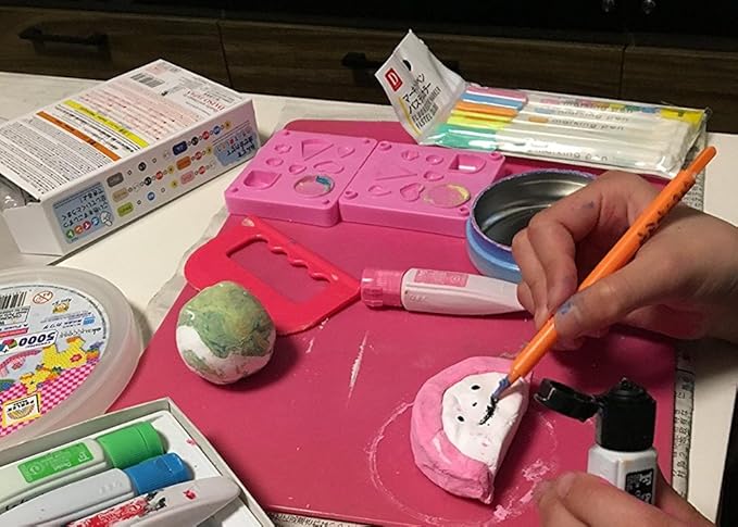 YACHIYO DAISO Soft Clay Lightweight Fluffy Packs (4 Set, Black)