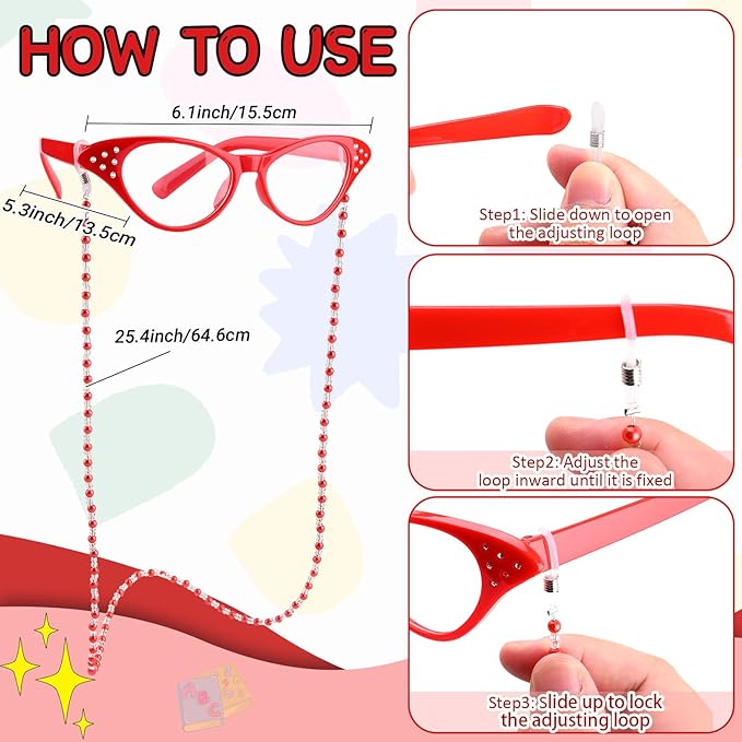 9 PCS 100 Days of School Old Lady Wig Set Include Wig Glasses Necklace Bracelet Glasses Chain Bag Cane and Stickers