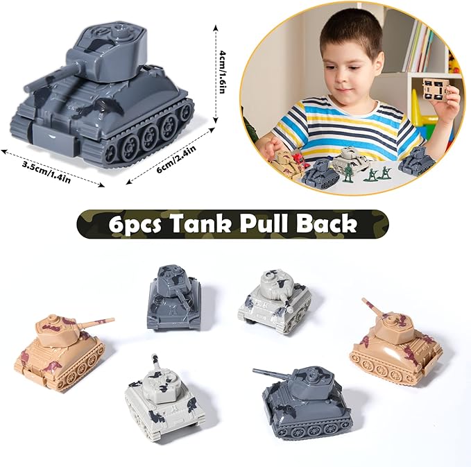 Golray Army Party Favors Camo Wristband Big Parachute Tanks Aircraft Keychain Army Men Soldier Figures Toys for Kids Boys Camouflage Military Camo Birthday Party Supplies Decoration Gift Bag Stuffers