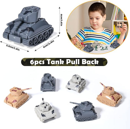 Golray Army Party Favors Camo Wristband Big Parachute Tanks Aircraft Keychain Army Men Soldier Figures Toys for Kids Boys Camouflage Military Camo Birthday Party Supplies Decoration Gift Bag Stuffers