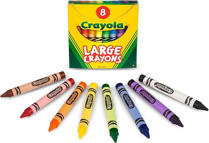 Crayola Large Crayons - Assorted (8 Count), Giant Crayons for Kids & Toddlers, Ages 2+