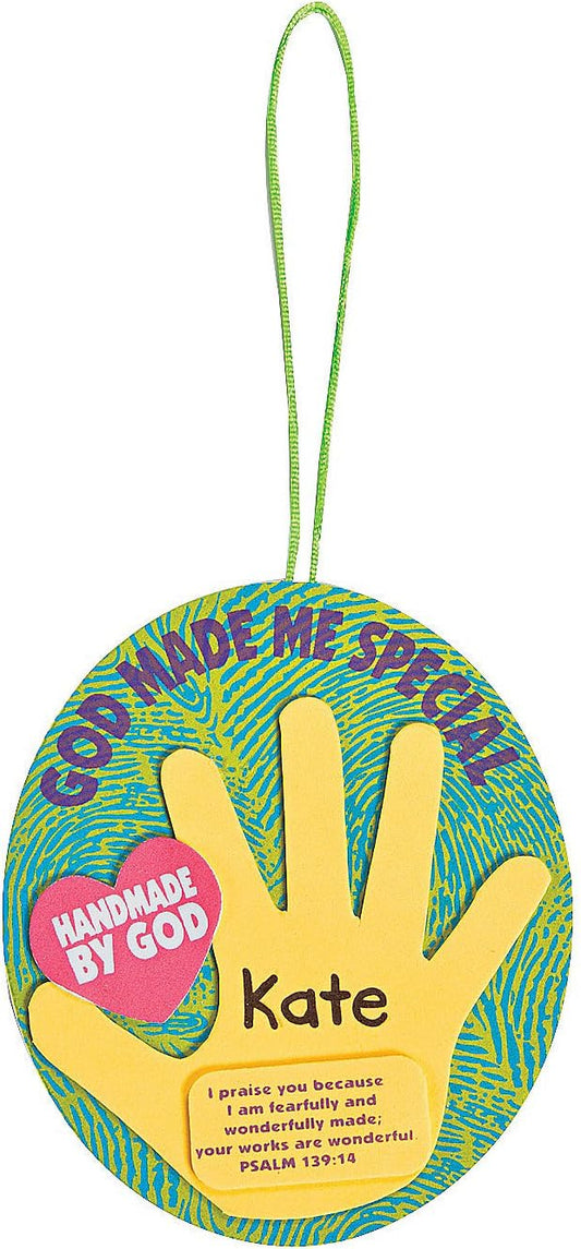 Fun Express God Made Me Special Handprint ORN Ck12 - Crafts for Kids and Fun Home Activities - VBS Vacation Bible School Supplies/Decor