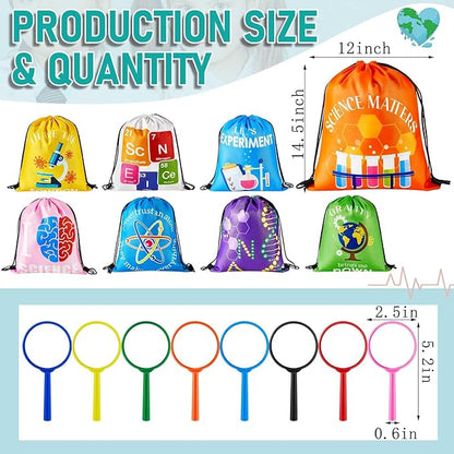 Lenwen 8 Sets Kids Science Experiment Kit with Lab Coat Scientist Costume Dress and Role Play Colorful Toys Gift for Boys Girls Kids Christmas Birthday Party