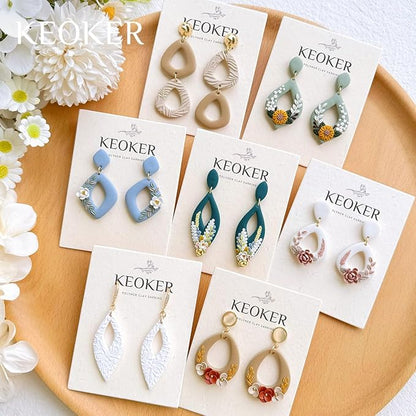 Keoker Polymer Clay Cutters, Boho Polymer Clay Cutters, Clay Earrings Cutters, Basic Polymer Clay Jewelry Making Supplies, Polymer Clay Cutter Sets