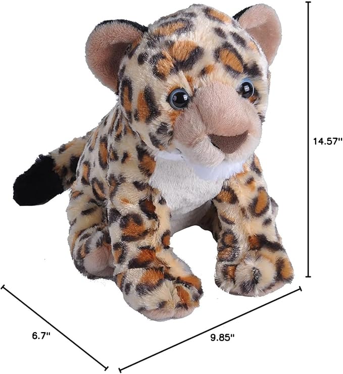 Wild Republic Leopard Cub Plush, Stuffed Animal, Plush Toy, Kids Gifts, Cuddlekins, 12"