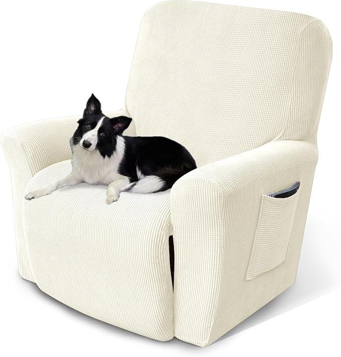 Recliner Chair Cover Lazy Boy Recliner Covers Recliner Covers for Recliner Chair 1 Piece Furniture Protector Prevent wear and pet Hair（Recliner,Beige）