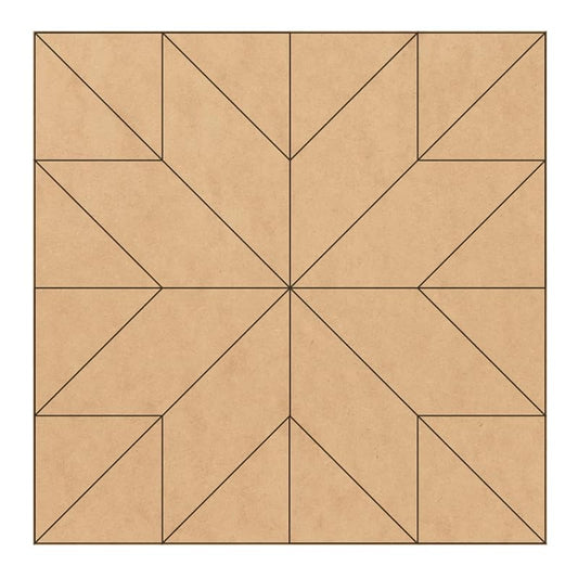 Unfinished Barn Quilt Square Wooden Sign to Paint, Country Decor Wall Art Quilts Blocks DIY Painting Kit (18 inches, Star of the Milky Way) AVTRBoutique