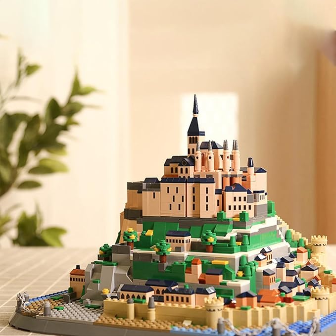 Oichy Building Blocks Set (1392PCS), Saint Michael's Mount Architecture Model Kits World Famous Toy Building Sets for Adults and Kids