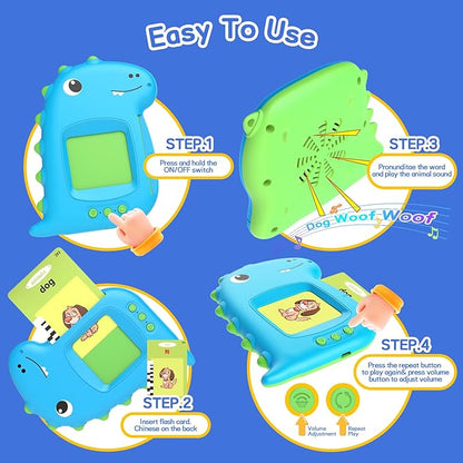 Talking Flash Cards, Flash Cards for Kids-Vehicles, Food, Colors, Animals, Toddler/Head Start Teaching Aids for Preschool, Toys for 2 3 4 5 Year Old Boys and Girls