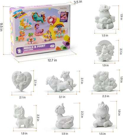 stochastic box Kids Crafts Set, Ceramic Painting Kit,Paint Your Own DIY Ceramic Figurines,Painting Kit DIY Toys Kids