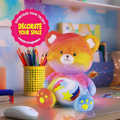 Paint Your Own Bear Lamp Kit, Art Supplies Arts & Crafts Kit, Painting kit for Kids 6-12, Arts and Crafts for Kids Ages 8-12, Toys Girls Boy Birthday Gift Ages 6 7 8 9 10 11 12+