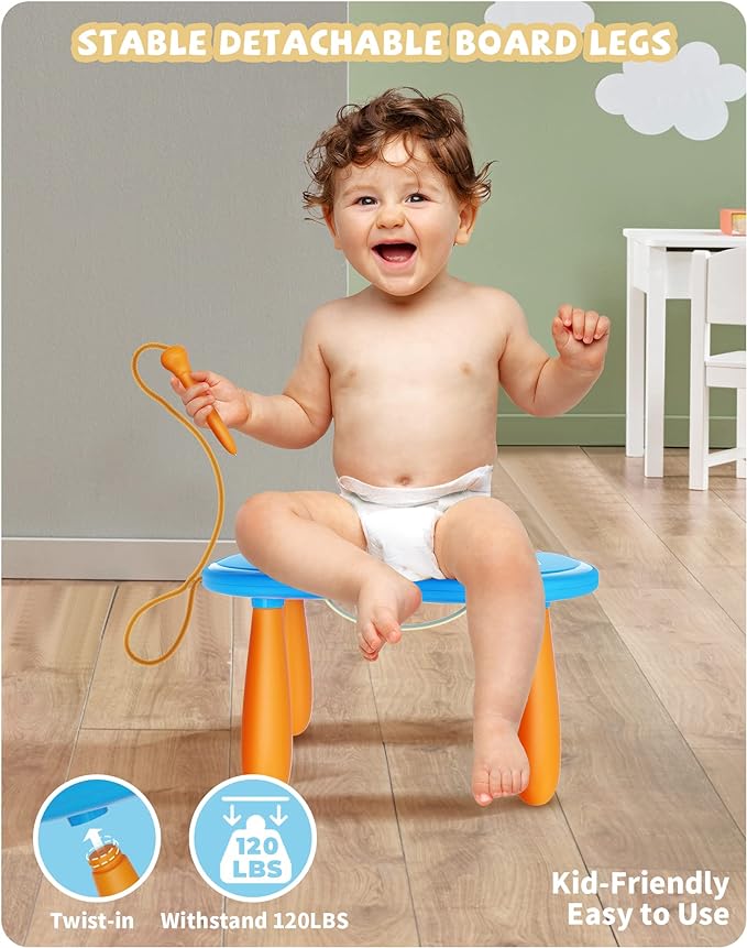 Toddlers Toys Age 1-2, Gift for 1 2 Year Old Toddler Boy Girl, Magnetic Drawing Board for Preschool Learning and Educational Toys, Doodle Board for Baby Kids, Christmas Birthday New Year Gift(Blue)