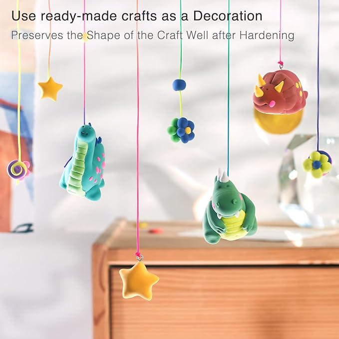 FlyFlag Air Dry Clay - 50 Colors, Soft & Ultra Light, Modeling Clay for Kids with Accessories, Tools and Tutorials