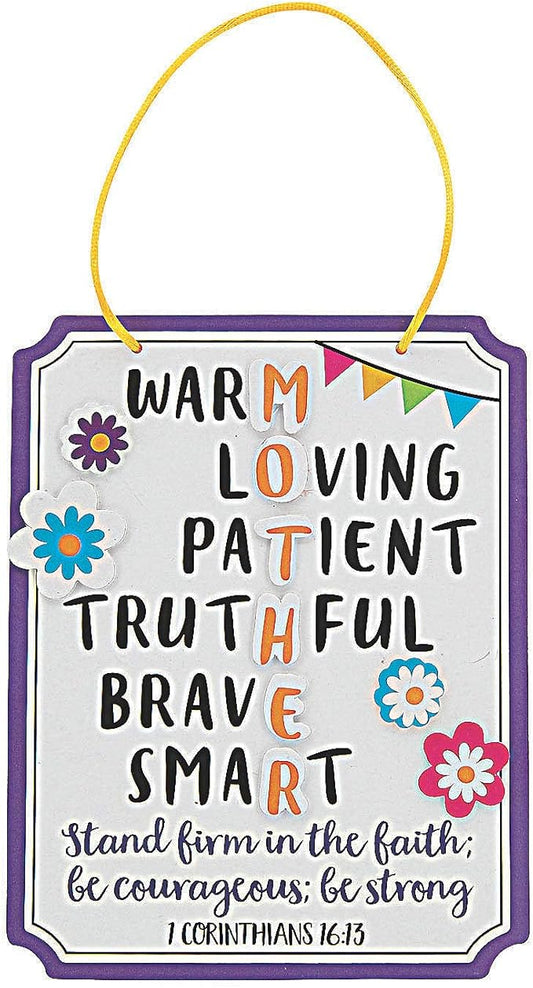 Mother’s Day Sign with Verse Craft Kit - Craft Kits - 12 Pieces
