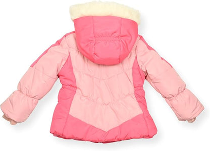 Arctic Quest Little Girls Bib Snow Pants and Ski Jacket Water-Resistant Snowsuit For Kids Winter Jacket For Girls