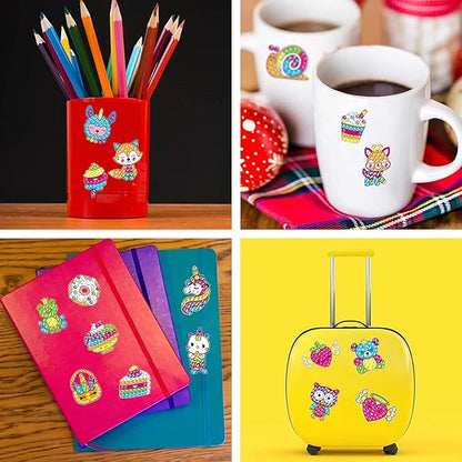 5D Diamond Craft Kits Stickers for Kids,Gem Kids' Paint by Number Kits Mosaic Sticker - Best Gifts for Girls Over Ages 6+ Easy for Kids Beginners