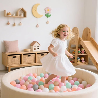 GOGOSO Balls for Ball Pit - Plastic Ball for Toddlers, Baby Kids Ball Pool Decoration 50 100 200 300 500 1000 (6 Colors, 1000 Balls)