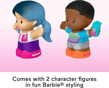 Fisher-Price Little People Toddler Toys Barbie Wellness Figure Set with 2 Characters for Preschool Pretend Play Kids Ages 18+ Months