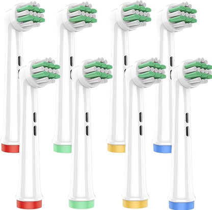 Kids Replacement Heads Compatible with Braun Oral B Kids Electric Toothbrush, Extra Soft Replacement Toothbrush Heads for Gentle Care, Kids Toothbrush Heads are for Ages 3+ and 6-12, 8 Count