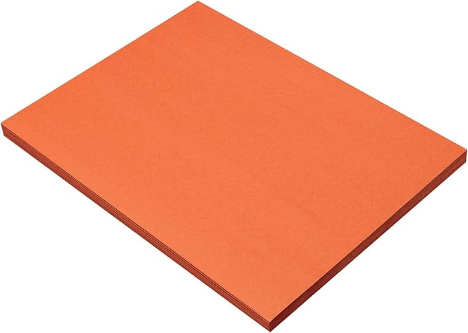 Prang (Formerly SunWorks) Construction Paper, Orange, 9" x 12", 50 Sheets, (Pack of 2)