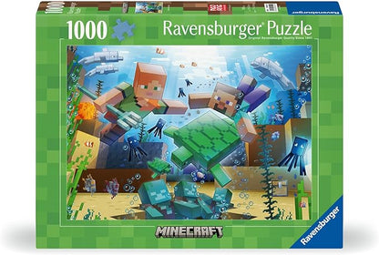 Ravensburger Mojang Minecraft Mosaic 1000 Piece Jigsaw Puzzle for Adults - 12000421 - Handcrafted Tooling, Made in Germany, Every Piece Fits Together Perfectly