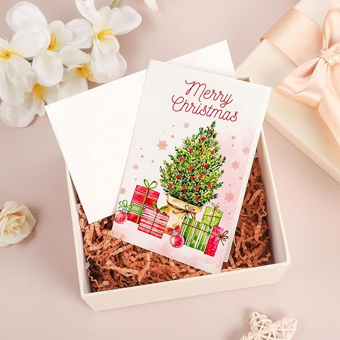 60 Sets Watercolor Cards with Envelopes, 140 lb/300 GSM Watercolor Paper Cards, 4x6 Inch Foldable Blank Watercolor Postcards and Envelopes for Greeting Cards, Wedding Invitations, Thank You Cards