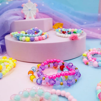 PinkSheep Bracelets for Girls Jewelry: 36 Pcs Bluk Little Girl Bracelets, Cute Kids Bracelets for Girls 2 3 4 5 6 7 Years Old - Princess Bracelets for Teen Girls - Play Jewelry Gift