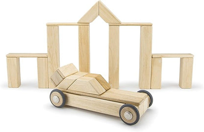 42 Piece Tegu Magnetic Wooden Block Set, Natural, 1-99 years old