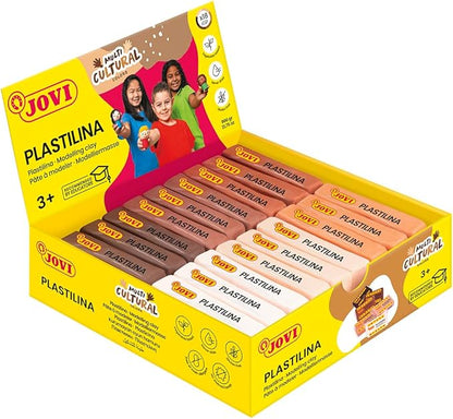 Jovi Modeling Clay; Multicultural Colors, 50gz. Bars, Set of 18, 3 Each of 6 Colors