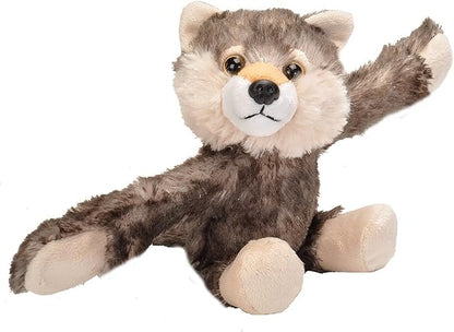 Wild Republic Huggers Wolf Plush Toy, Slap Bracelet, Stuffed Animal, Kids Toys (19556), 5"