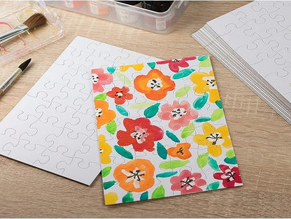 Juvale 48 Sheets Blank Puzzles to Draw On Bulk – 6x8 inch Make Your Own Jigsaw Puzzle for Kids Crafts Projects (28 Pieces Each)