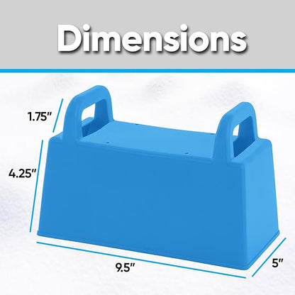 Superio Snow Brick Maker Igloo Fort Block Form Outdoor Winter Snow Toys Sand Castle Building Kit for Adults and Kids Sandbox, Beach, Sand Toys (Blue, 2)