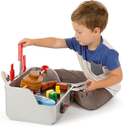 Melissa & Doug Rotisserie and Grill Wooden Barbecue Play Food Set (24 pcs)