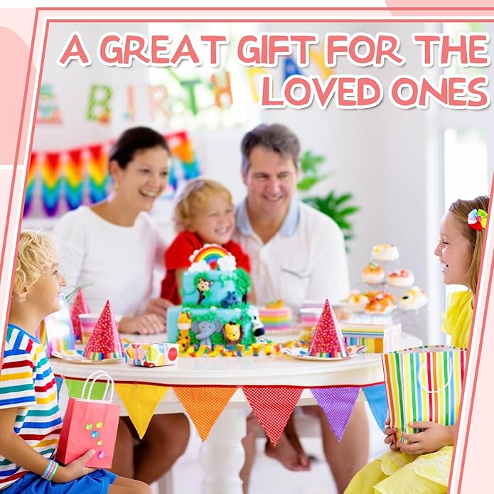 Tondiamo 200 Pcs Happy Birthday Rubber Bracelets Bulk Silicone Bracelets for Kids Birthday Wristbands Stretch Wristbands for Classroom Kids Teacher Birthday Party Favors, 8 Styles (Vivid Color)
