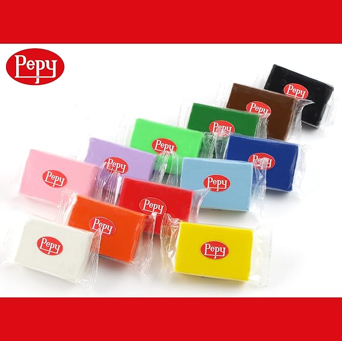 Pepy Plastilina Reusable and Non-Drying Modeling Clay Gift Set; Set of 48 Bars, 1.4 Ounce Each, 4 Each of 12 Colors, Perfect for Arts and Crafts Projects, Multicolor