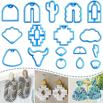 KEOKER Aztec Polymer Clay Jewelry Cutters, Cactus Polymer Clay Cutters, Western Clay Cutters for Polymer Clay Jewelry Making
