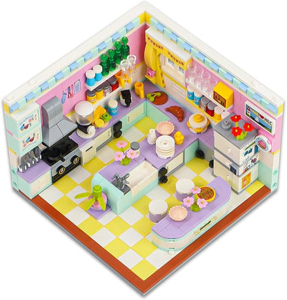 Friends House Building Block Sets, Mini Girls Friendship Playhouse Apartment Micro Bricks Kits Birthday for Adults Kids 8-12 6-12 7-9
