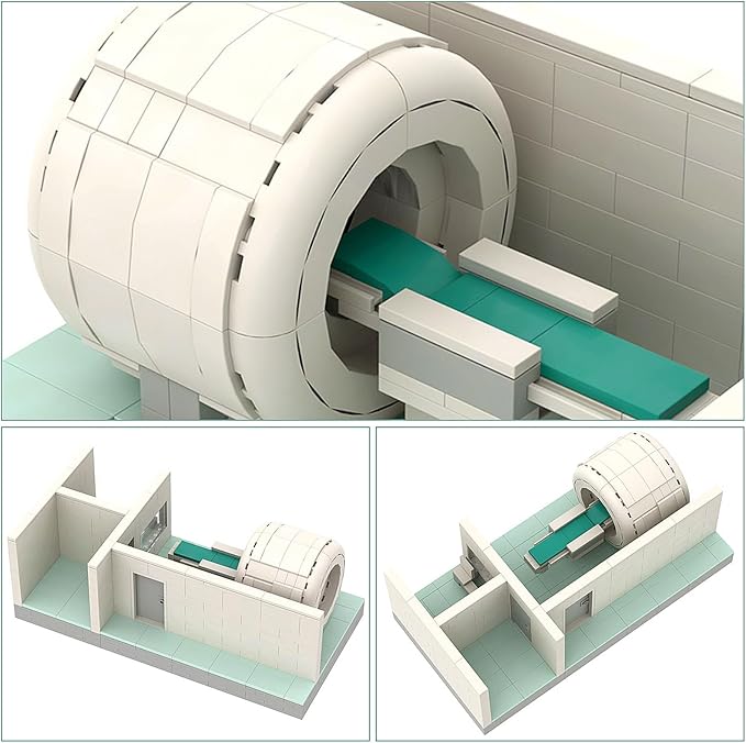 Educational Hospital Medical Machine Toy Set，MRI Scanner Model Building Blocks Set，Collectible Scene for Moc Bricks Lovers，Compatible with Lego 630 Building Accessory，523 Pcs