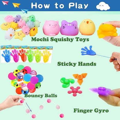 120 Pcs Party Favors for Kids, Treasure Box Toys for Classroom, Goodie Bag Stuffers, Pinata Filler, Treasure Cheast for Kids Prizes, Carnival Prizes Box Toys, Return Gifts for Kids Birthday 4-8-12