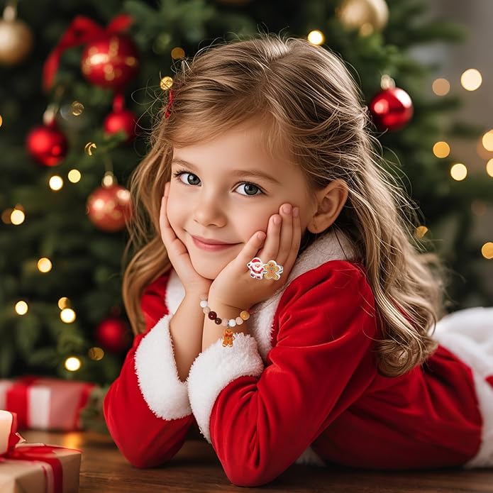 PinkSheep Toddler Jewelry Kids Jewelry Kids Necklace Choker and Bracelet 3 Pack 9pcs, Little Girls Jewelry In Box, Flower Girl Gift Kids Girls Accessories