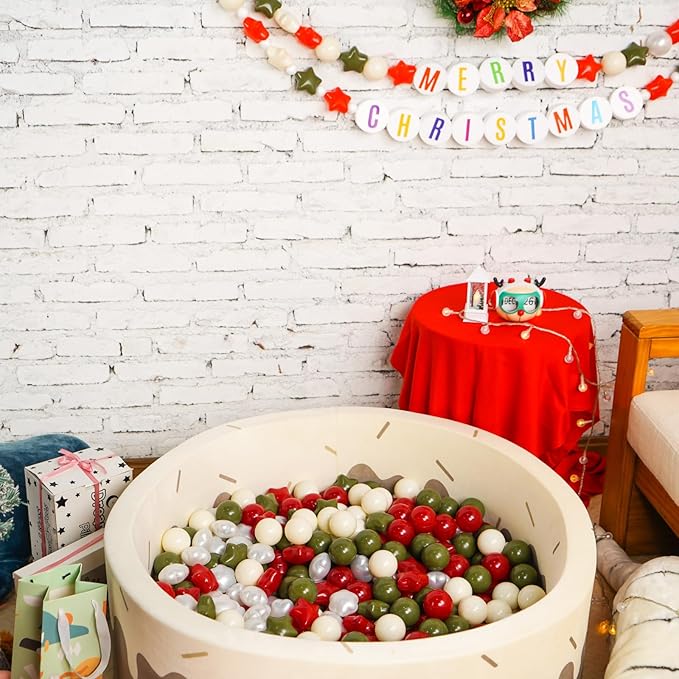 GOGOSO Ball Pits Balls for Toddlers, 100 Stars Hearts Florid Shapes Ball, Flowers Plastics Balls for Bounce House, Pastel Ball for Kids Birthday Party Xmas Friendship Bracelet Banner Decor