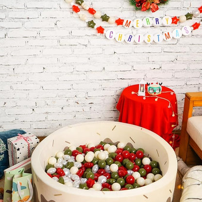 GOGOSO Ball Pits Balls for Toddlers, 100 Stars Hearts Florid Shapes Ball, Flowers Plastics Balls for Bounce House, Pastel Ball for Kids Birthday Party Xmas Friendship Bracelet Banner Decor